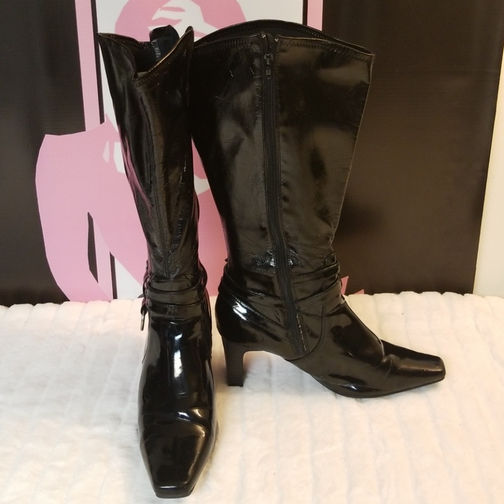 Patent leather boots 11 wide